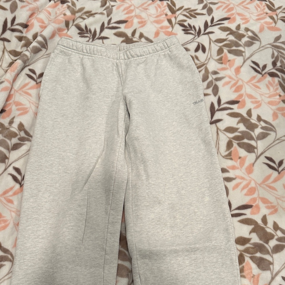 TNA gray wide leg sweats